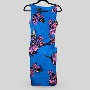 Nine West Floral Belted Sheath Dress